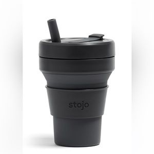 Four Stojo Cups 24 oz Cashmere Gray & Ink